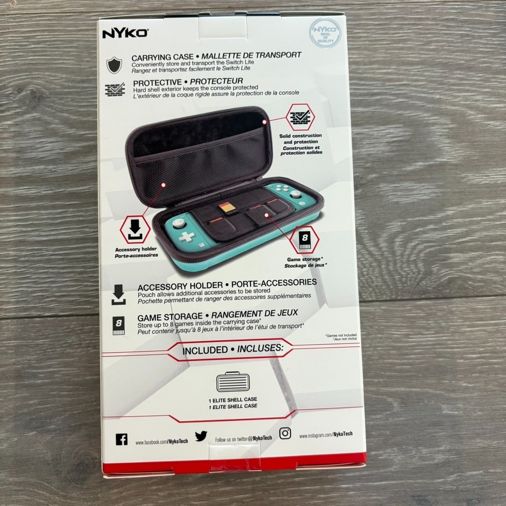 Nyko Elite Shell Case Turquoise Hard Shell Protective Case Nintendo Switch Lite - Picture 6 of 12